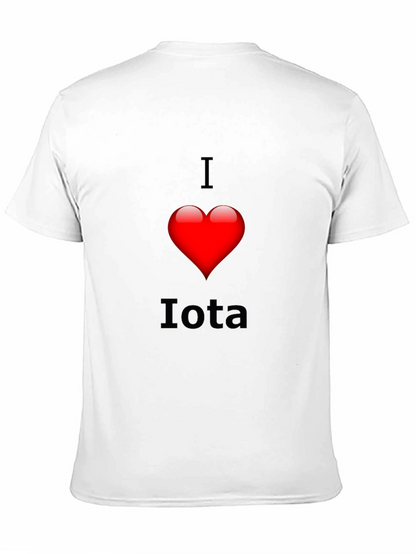 I Heart Iota T-Shirt - Black Casual Tee