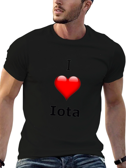 I Heart Iota T-Shirt - Black Casual Tee