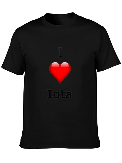 I Heart Iota T-Shirt - Black Casual Tee