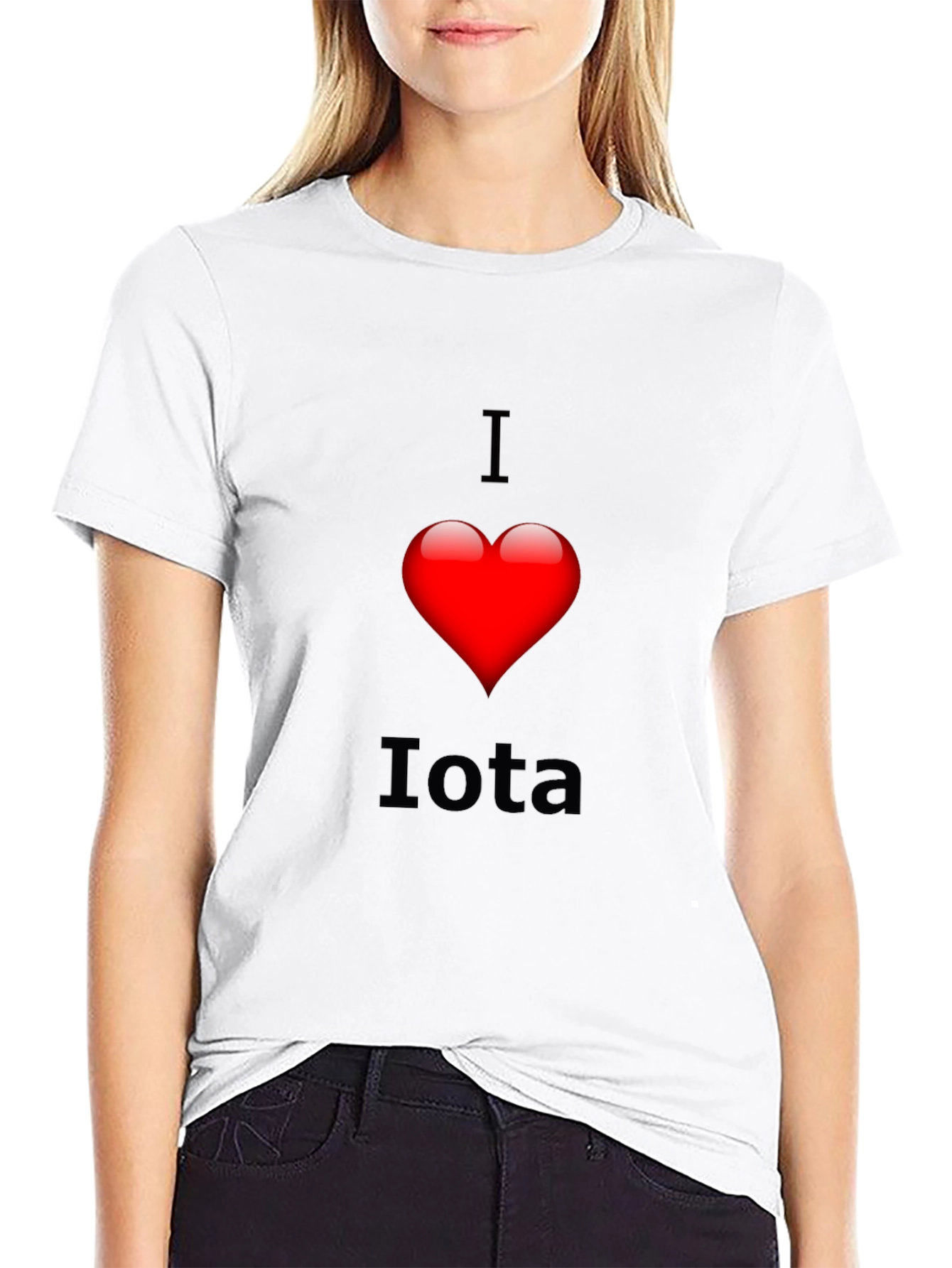 I Heart Iota T-Shirt - Black Casual Tee
