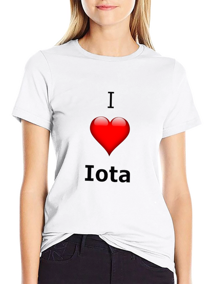 I Heart Iota T-Shirt - Black Casual Tee
