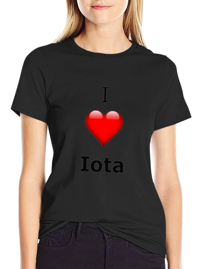I Heart Iota T-Shirt - Black Casual Tee