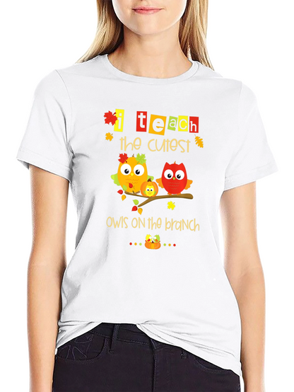 I Teach The Cutest Owls On The Branch T-Shirt