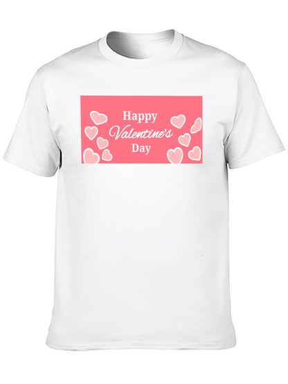 Happy Valentines Day Black Graphic Tee