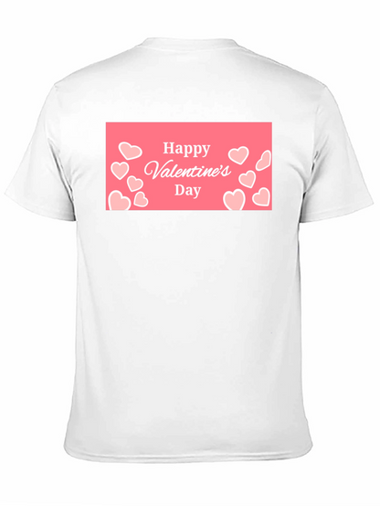 Happy Valentines Day Black Graphic Tee