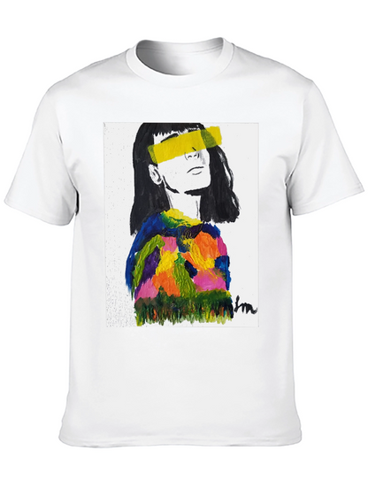 Abstract Art Portrait Black T-Shirt