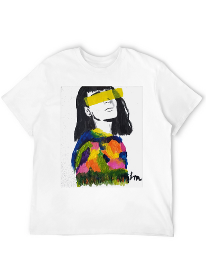 Abstract Art Portrait Black T-Shirt