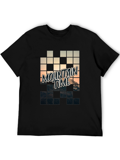 Mountain Time Pixel Art Graphic Tee