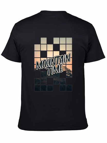 Mountain Time Pixel Art Graphic Tee