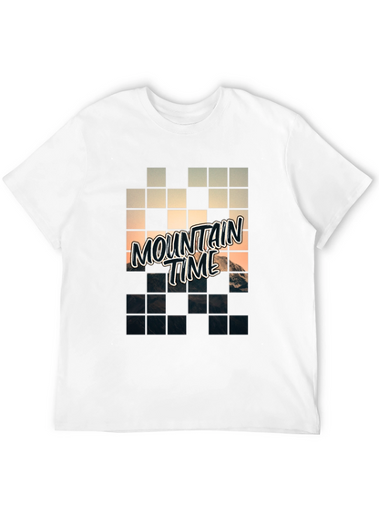 Mountain Time Pixel Art Graphic Tee
