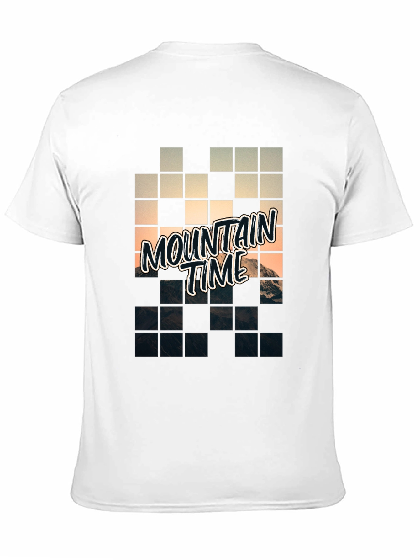 Mountain Time Pixel Art Graphic Tee