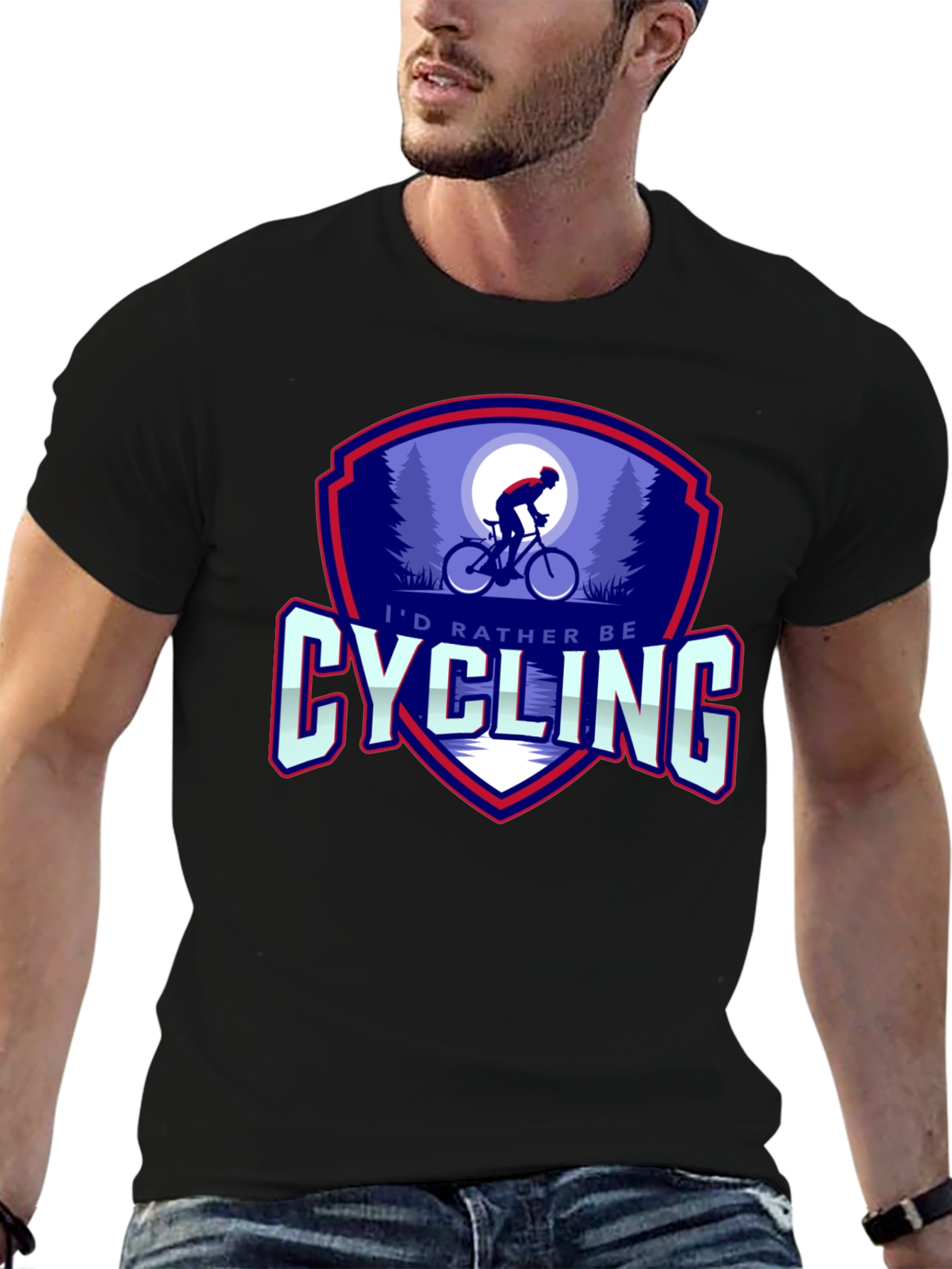 Cycling Graphic Tee - Id Rather Be Cycling