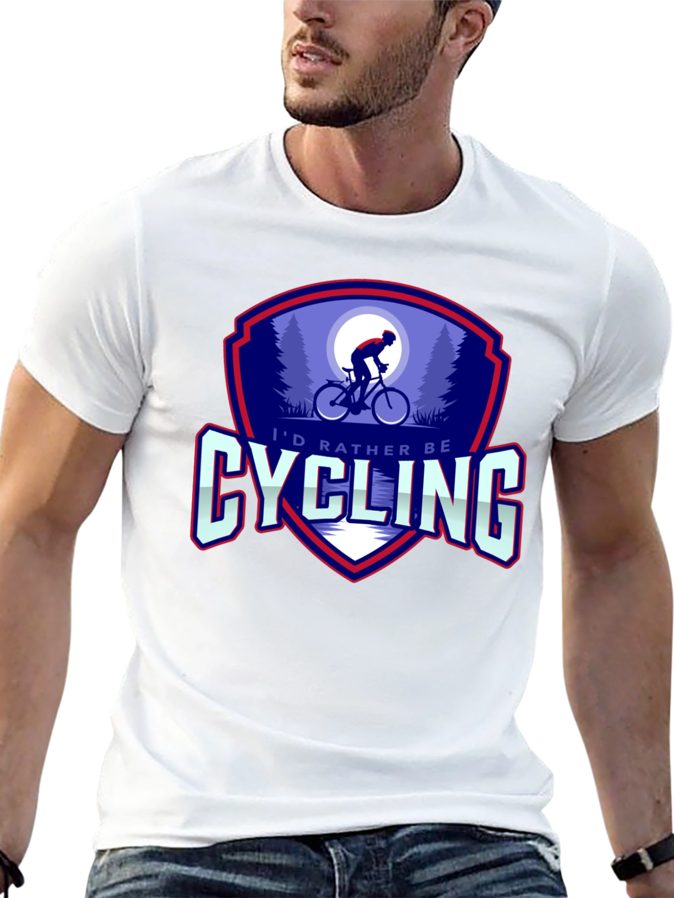 Cycling Graphic Tee - Id Rather Be Cycling