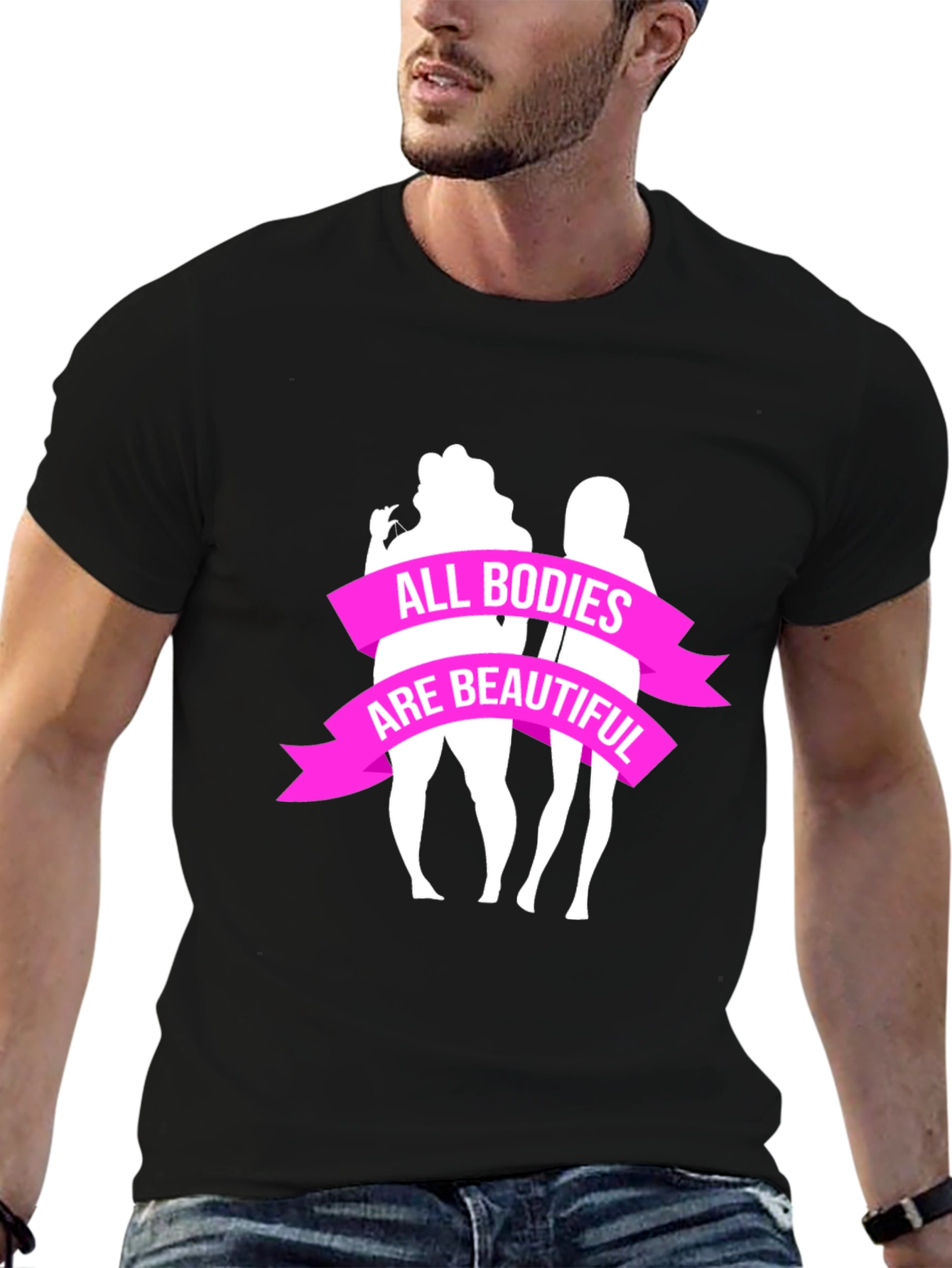 All Bodies Are Beautiful Graphic Tee - Black