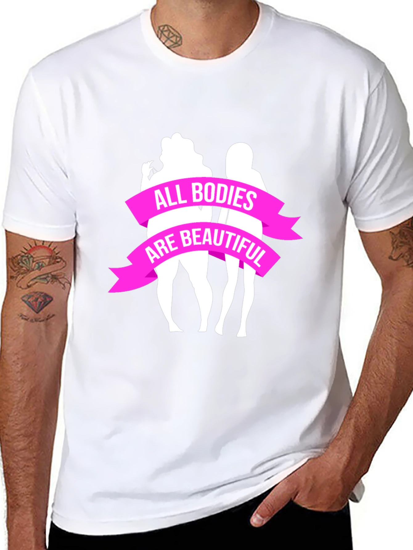 All Bodies Are Beautiful Graphic Tee - Black