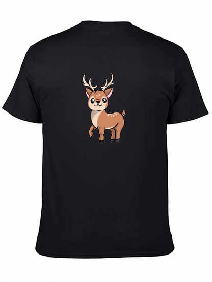 Cute Deer Graphic Tee - Soft Cotton Blend