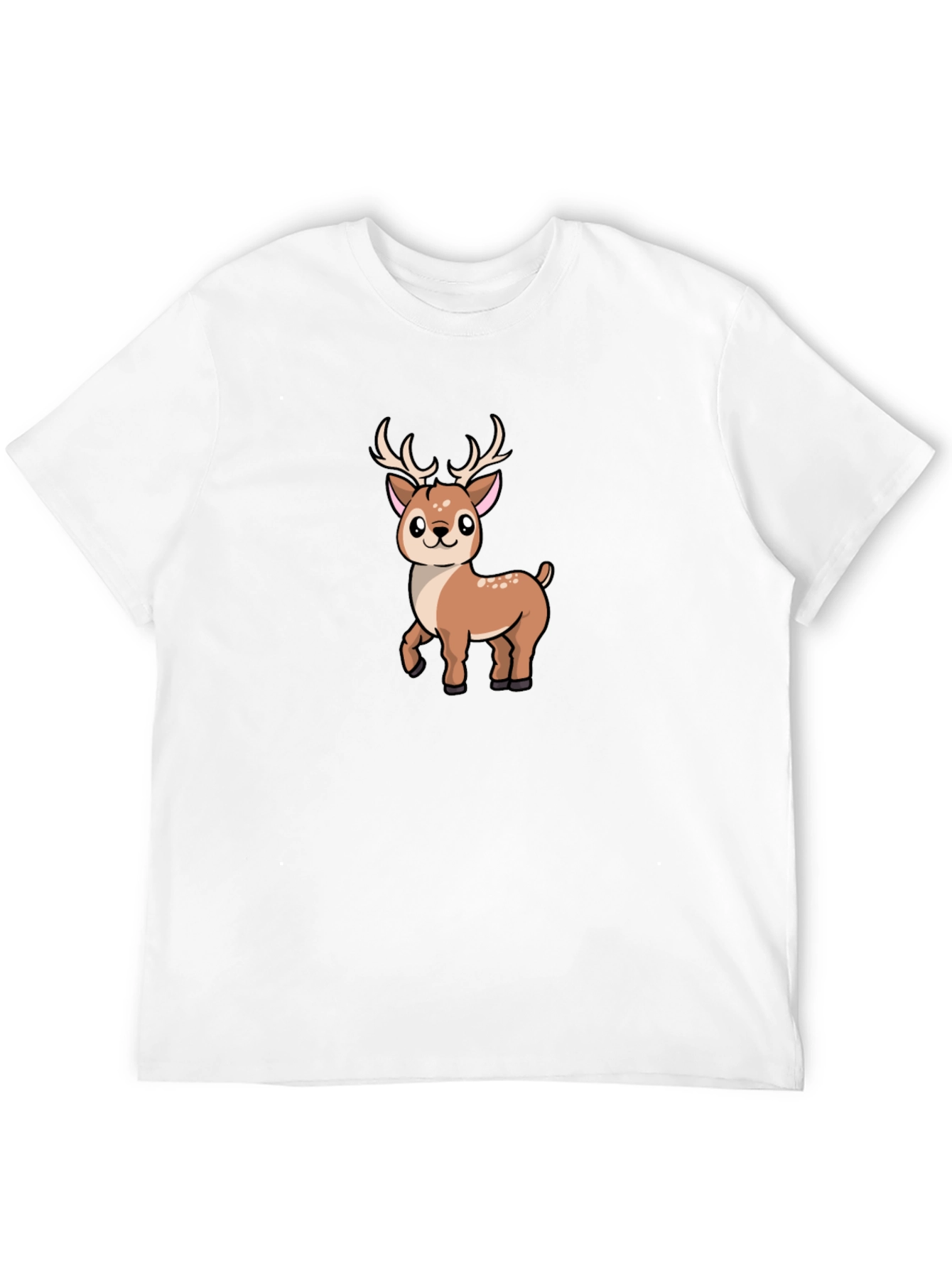 Cute Deer Graphic Tee - Soft Cotton Blend