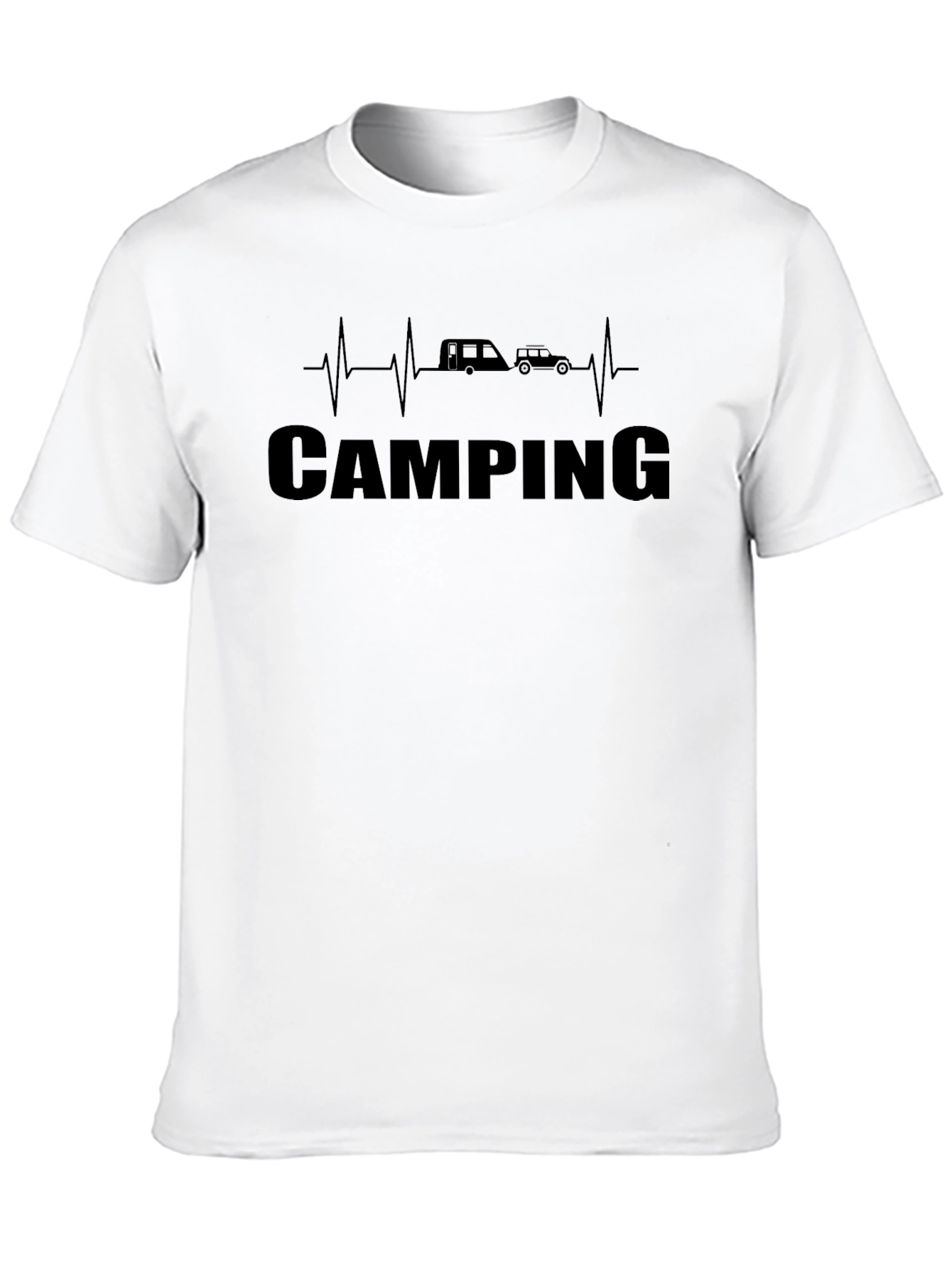 Camping Heartbeat T-Shirt - Outdoor Adventure Tee