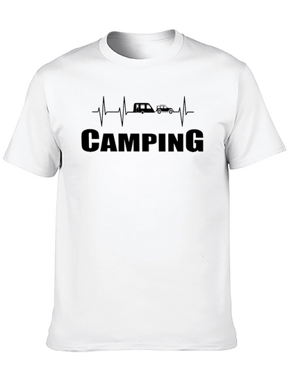 Camping Heartbeat T-Shirt - Outdoor Adventure Tee