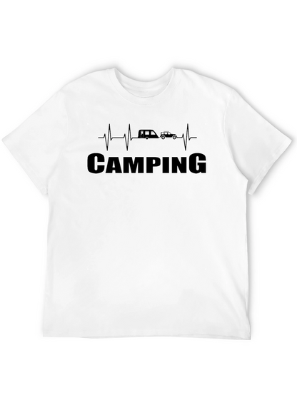 Camping Heartbeat T-Shirt - Outdoor Adventure Tee