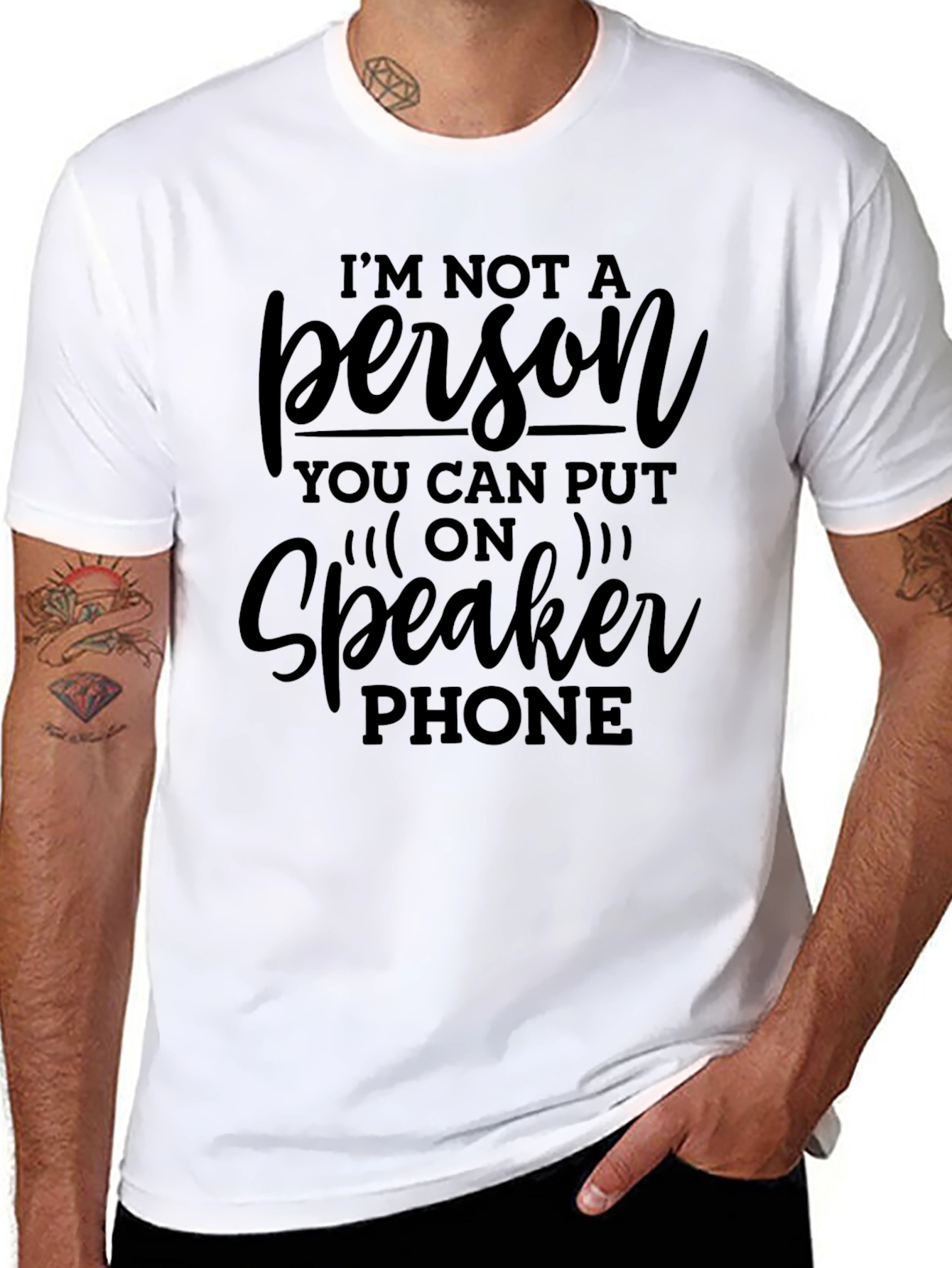 Im Not A Person Speaker Phone T-Shirt