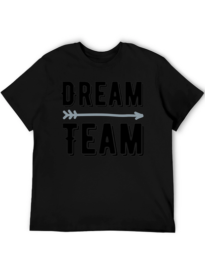 Dream Team Arrow Graphic Tee - Black Cotton T-Shirt