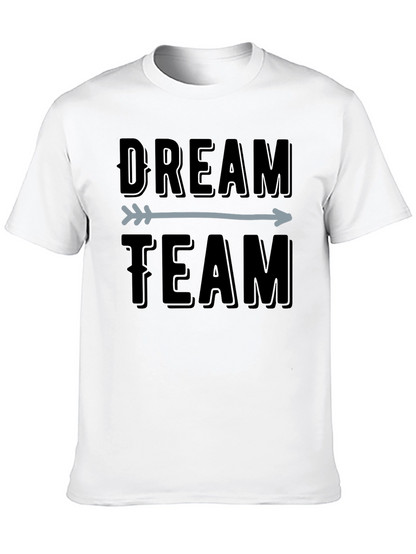 Dream Team Arrow Graphic Tee - Black Cotton T-Shirt