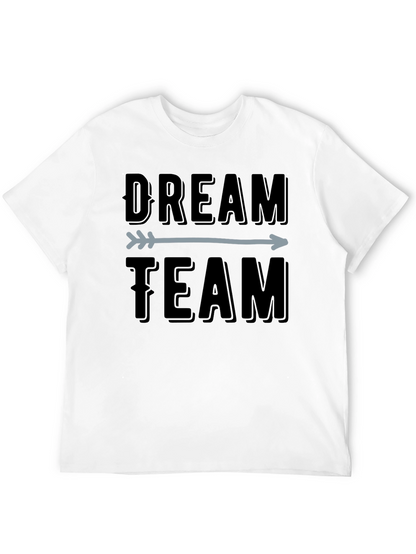 Dream Team Arrow Graphic Tee - Black Cotton T-Shirt