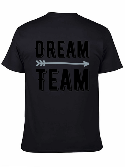 Dream Team Arrow Graphic Tee - Black Cotton T-Shirt