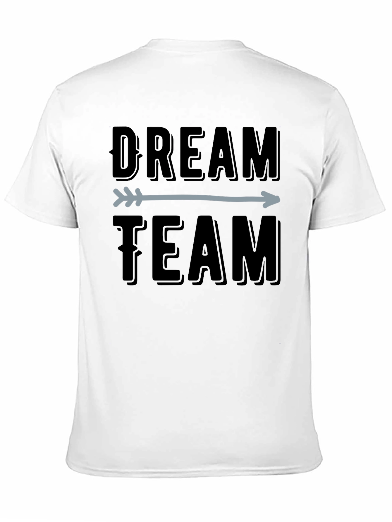 Dream Team Arrow Graphic Tee - Black Cotton T-Shirt