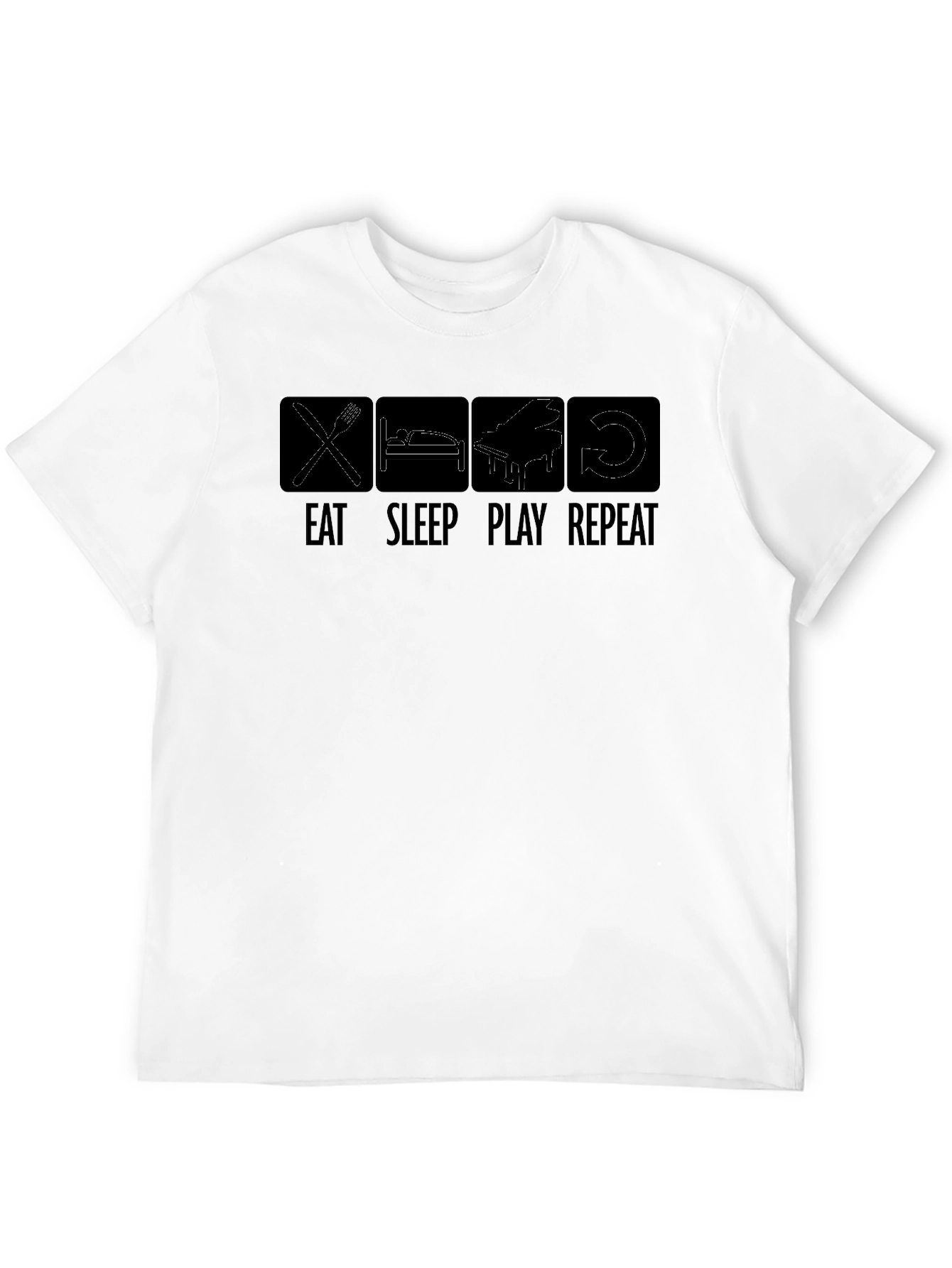 Eat Sleep Play Repeat T-Shirt - Musician Tee