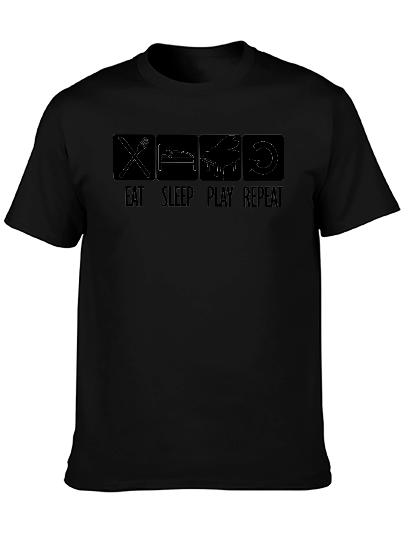Eat Sleep Play Repeat T-Shirt - Musician Tee
