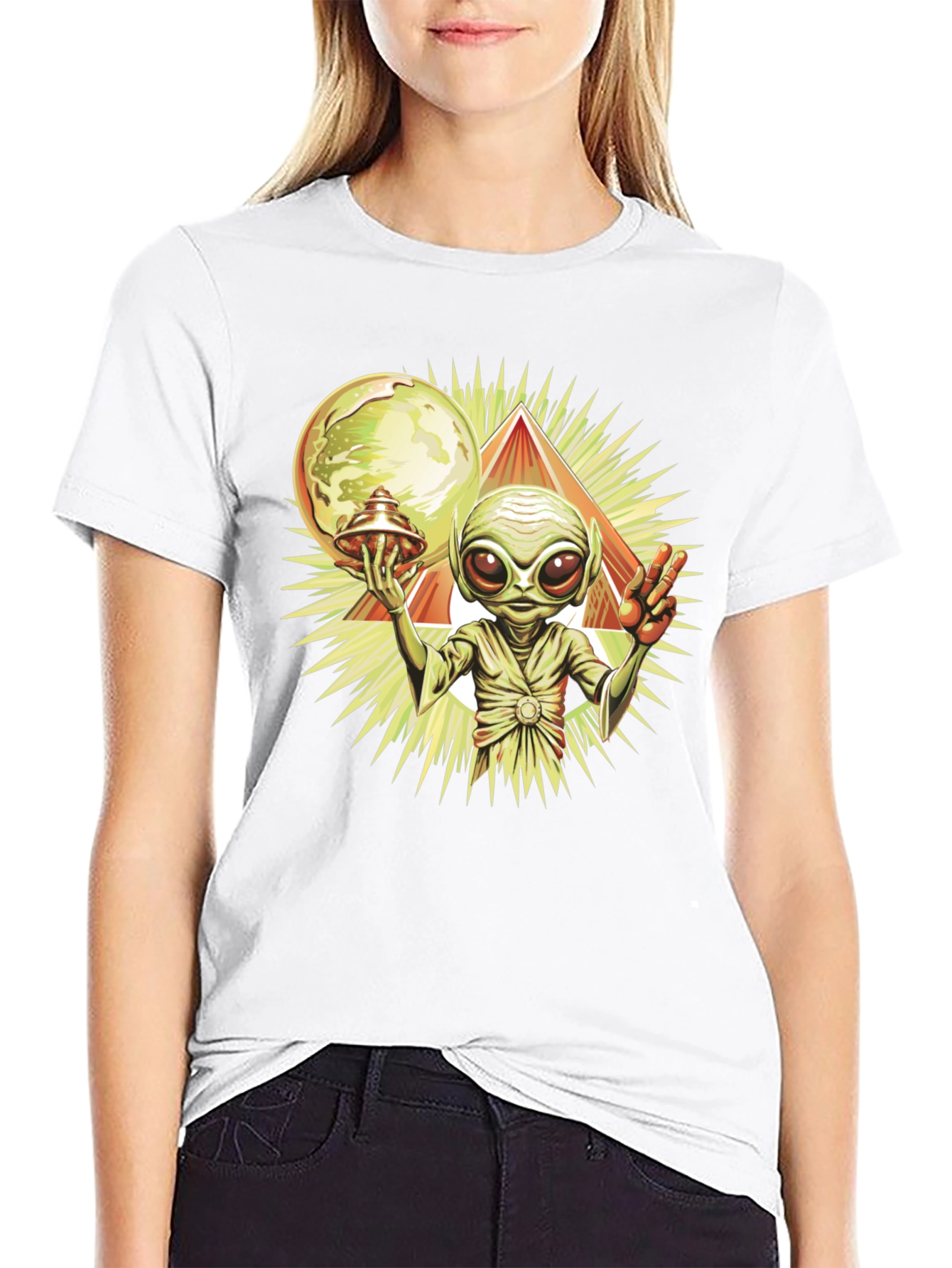 Alien Peace T-Shirt - UFO Graphic Tee