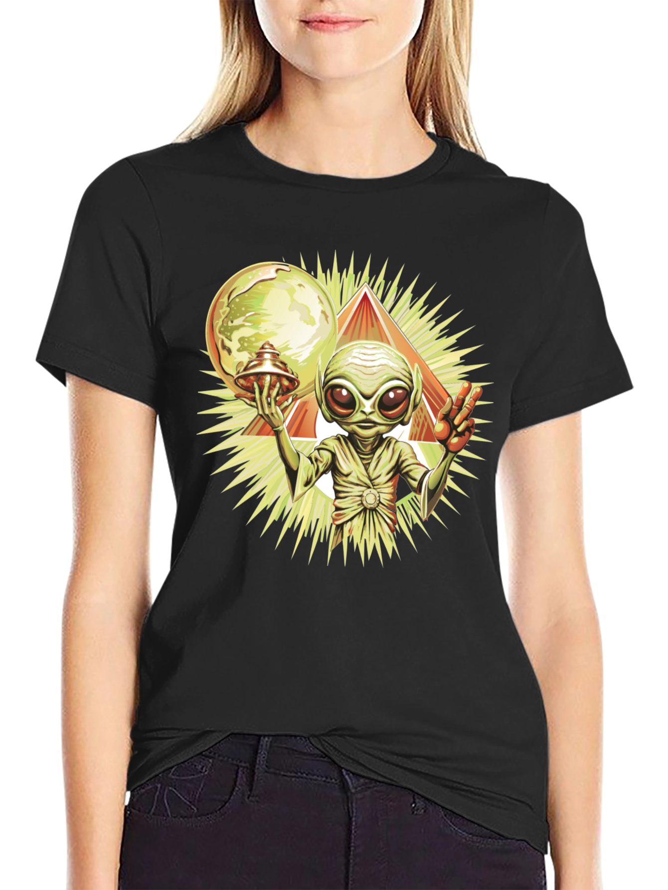Alien Peace T-Shirt - UFO Graphic Tee