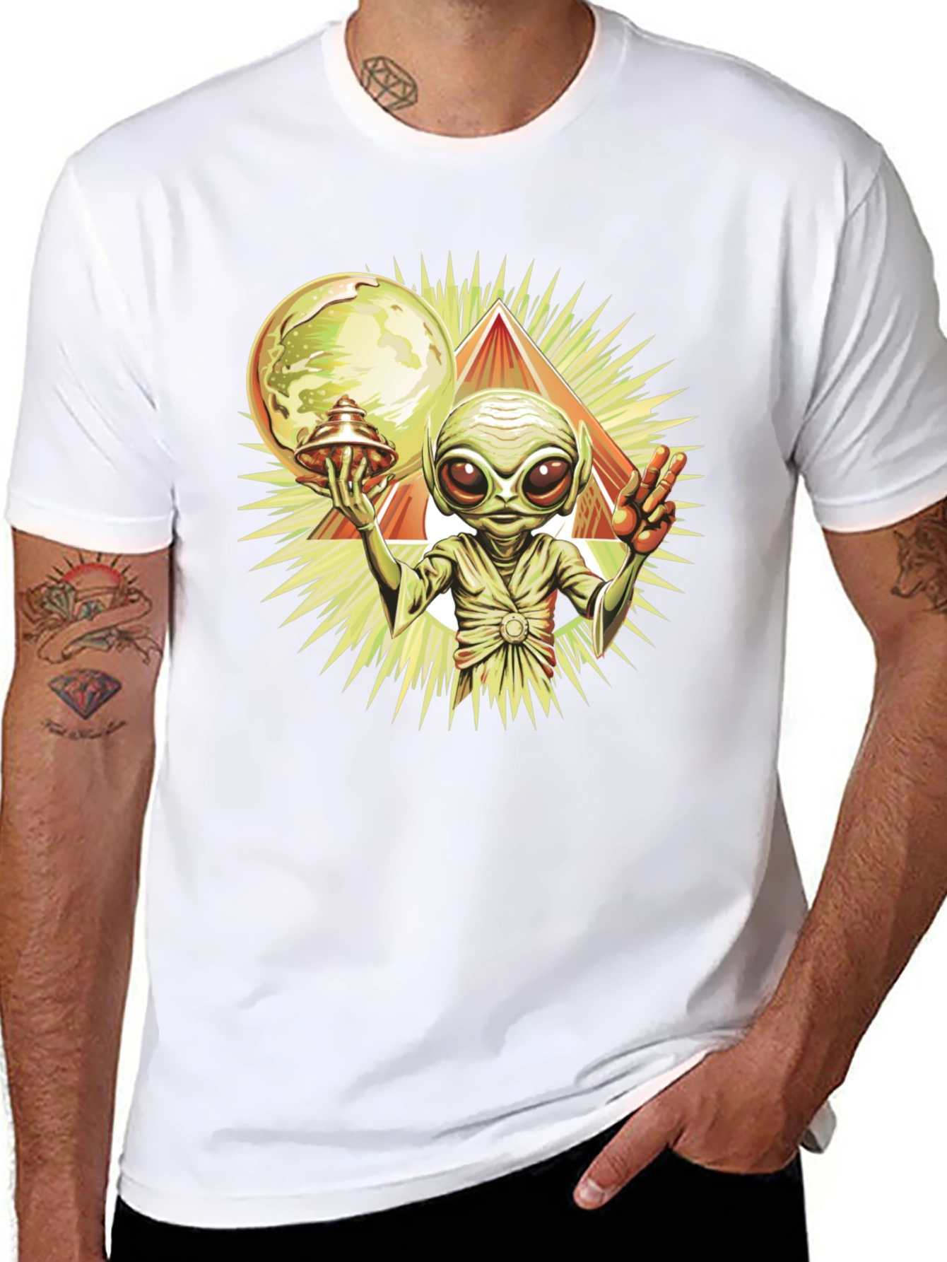 Alien Peace T-Shirt - UFO Graphic Tee