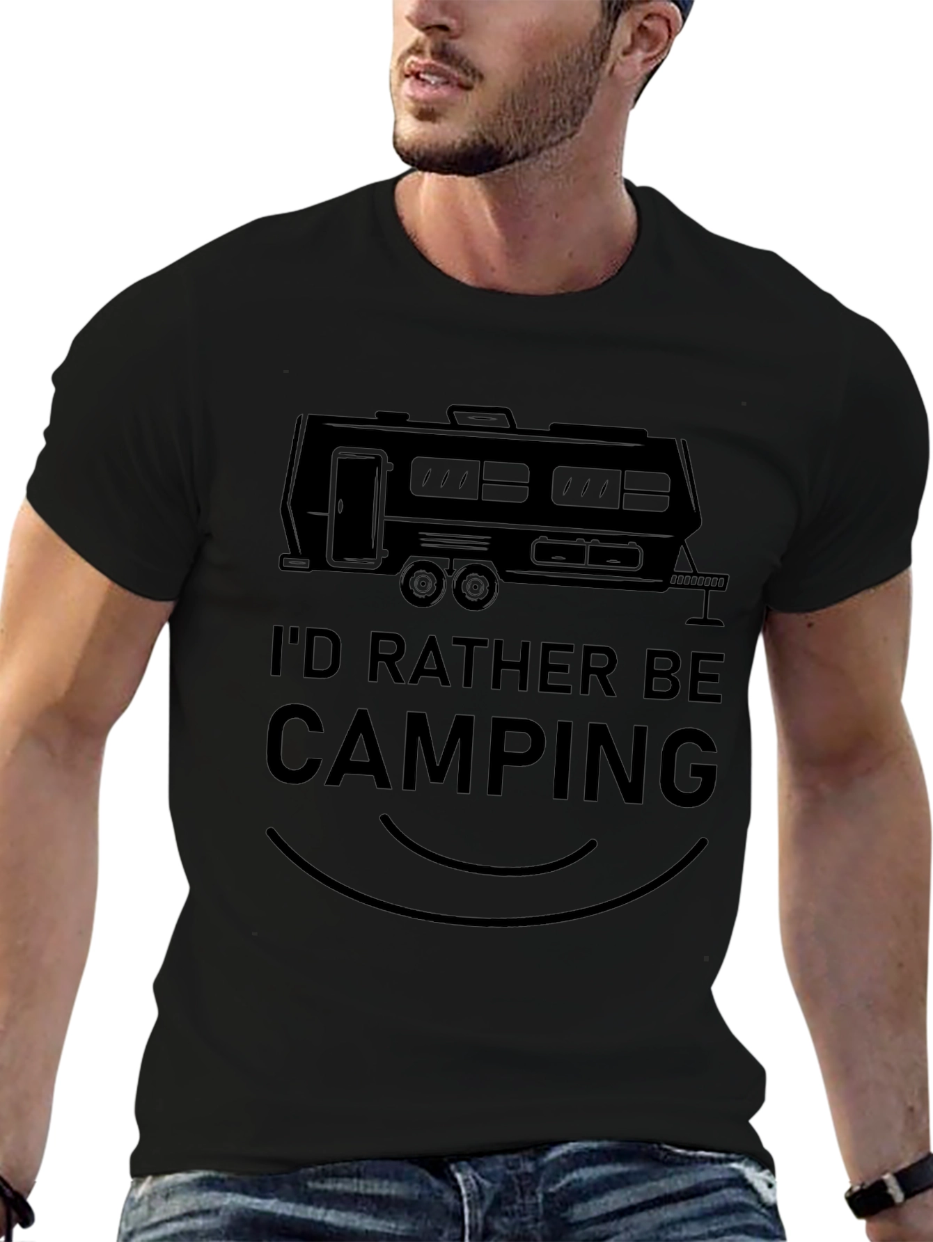 Camping T-Shirt - Id Rather Be Camping