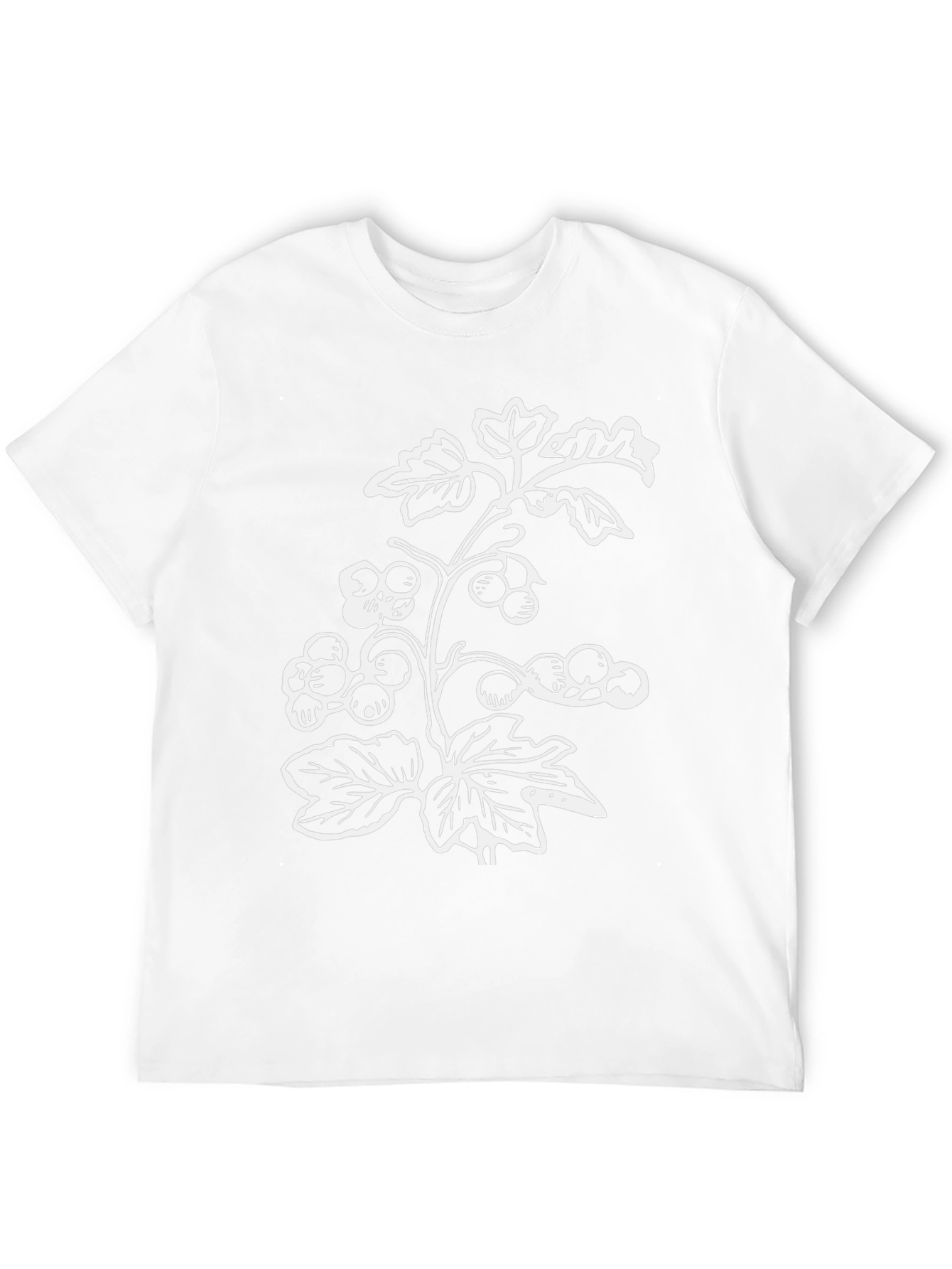 Botanical Print Black T-Shirt