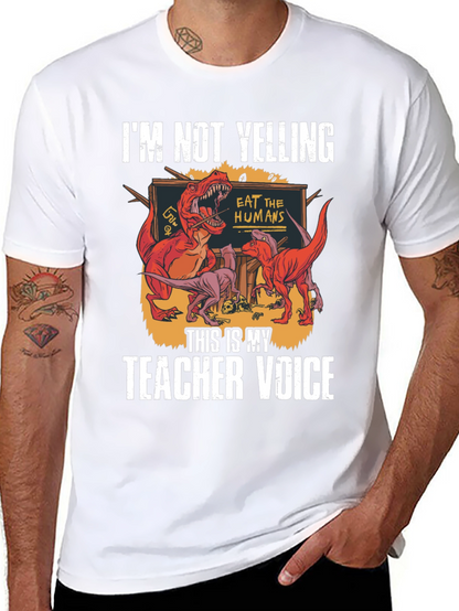 Teacher Voice Dinosaur Graphic T-Shirt