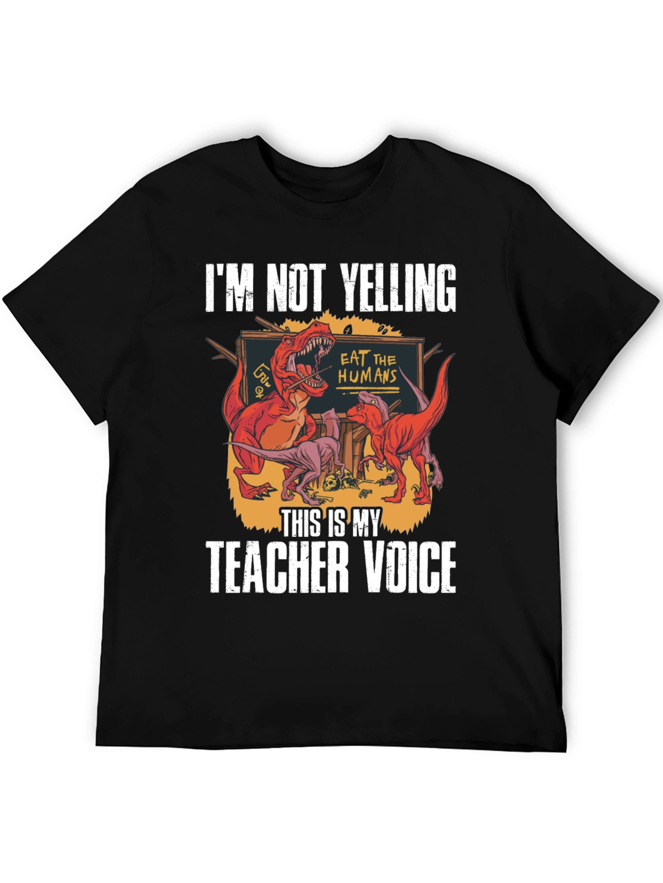 Teacher Voice Dinosaur Graphic T-Shirt