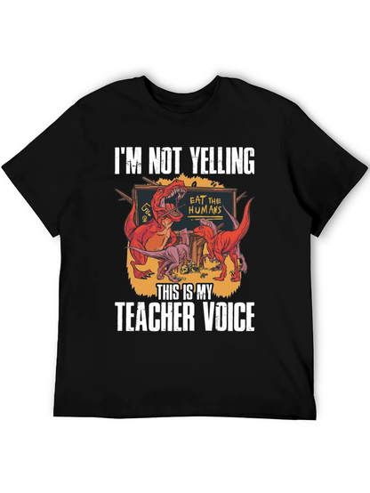 Teacher Voice Dinosaur Graphic T-Shirt