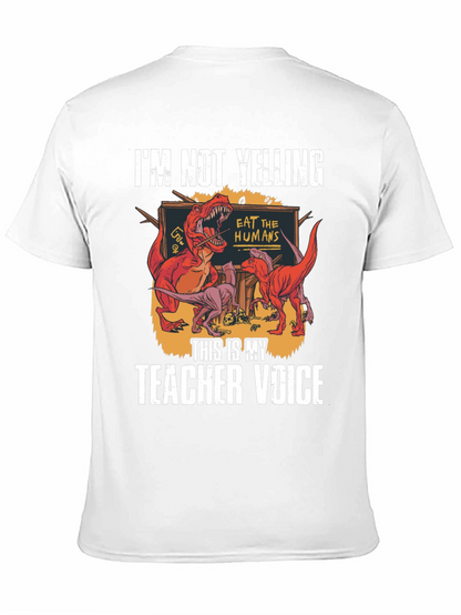 Teacher Voice Dinosaur Graphic T-Shirt