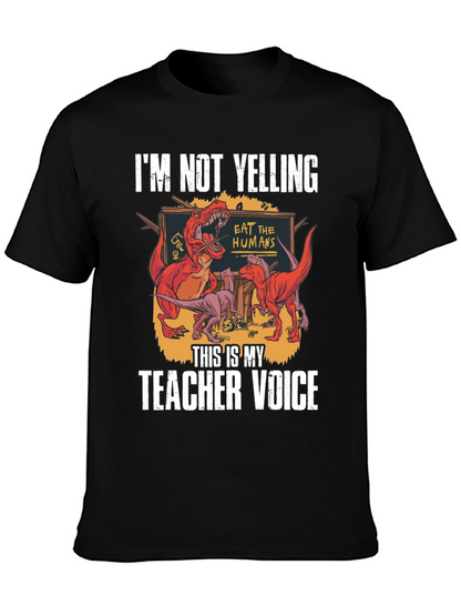 Teacher Voice Dinosaur Graphic T-Shirt