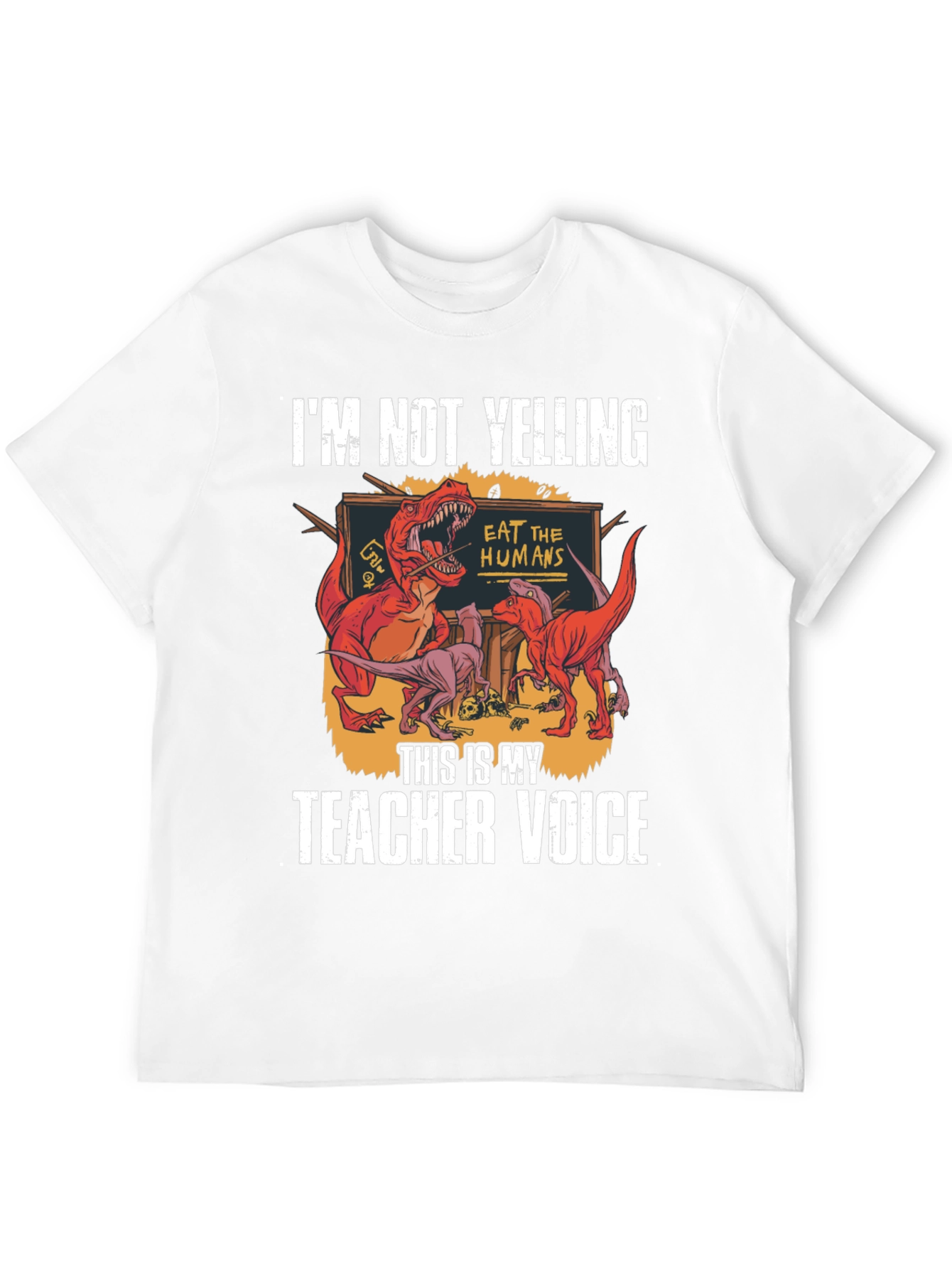 Teacher Voice Dinosaur Graphic T-Shirt