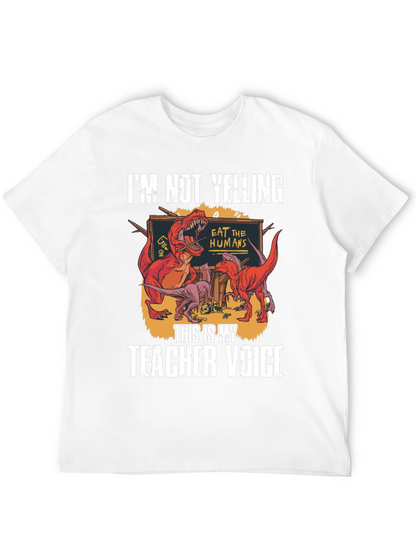Teacher Voice Dinosaur Graphic T-Shirt