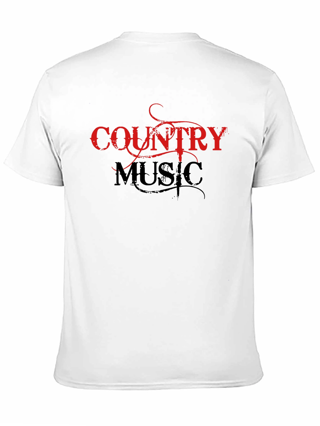 Country Music Graphic Tee - Black Cotton Shirt