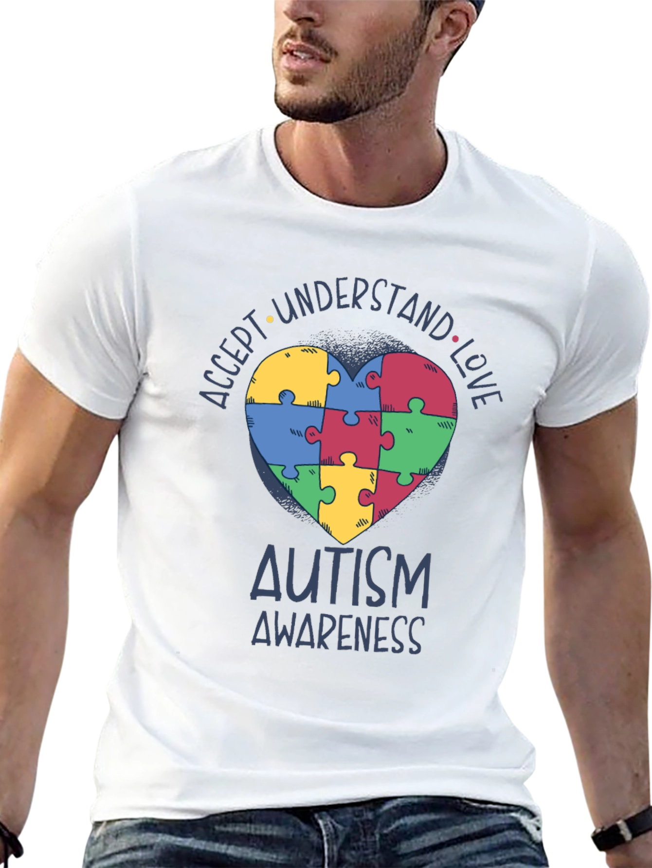 Autism Awareness Puzzle Heart T-Shirt