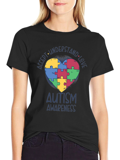 Autism Awareness Puzzle Heart T-Shirt