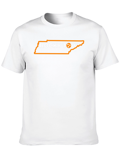 Rocky Top Tennessee State Outline Graphic Tee