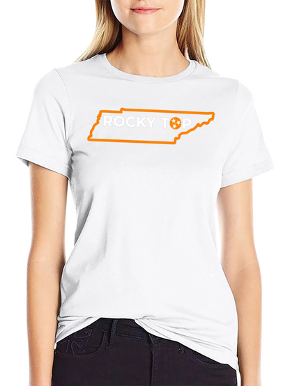 Rocky Top Tennessee State Outline Graphic Tee