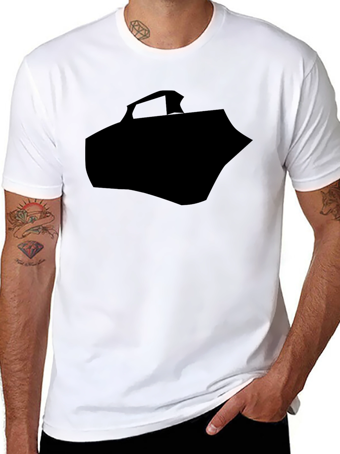 Modern Black Graphic Tee